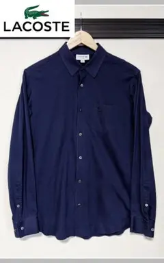 【LACOSTE】長袖シャツ/無地/ベーシック/スリムフィット/刺繍/ロゴ/古着