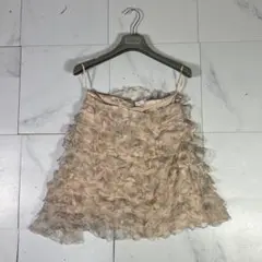 美品 Christian Dior シルク100% フリル キャミソール 花柄のサムネイル