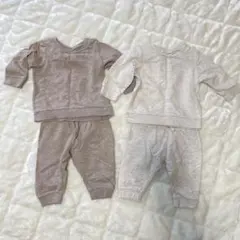 h&m オーガニックコットンセットアップ 4-6m