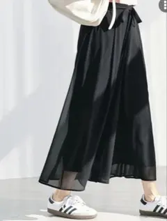 新品 Alotta ガウチョパンツ 3L ブラック