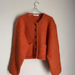 JILL STUART オレンジ カーディガン　ニット　セーター　冬　暖かい