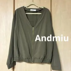 アンデミュウAndemiuフリーサイズカーキジャケット美品ZARAすきにのサムネイル