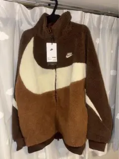 Nike フリースジャケット Lサイズ ブラウン・ホワイト