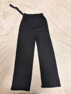 ブラック マタニティパンツ 調整可能ウエスト