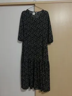 ニコアンド　花柄ロングワンピース