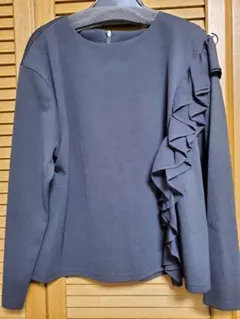 FENNEL アシンメトリーフリルブラウス　ブラック　9号