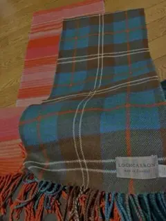 マフラー2枚セット ウール100% と化繊