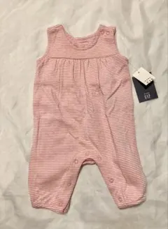 baby GAP ピンクストライプロンパース 46cm