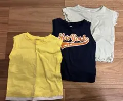 西松屋　ベビー　ノースリーブ　Tシャツ3枚セット まとめ売り　80cm
