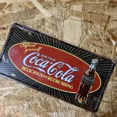 Coca-Cola レトロメタルサイン 約30cm x 15cm