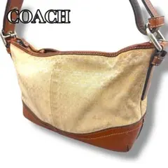 COACH Micro Signature Leather Shoulder