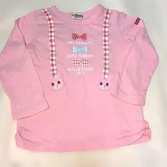 ミキハウス ホットビスケッツ 長袖シャツ Tシャツ ウサギ 100