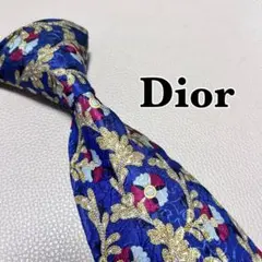 【美品】 ディオール ネクタイ　トロッター ネイビー　ビジネス　スーツ