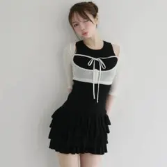 ANDMARY sophia frill set dress beige - メルカリ