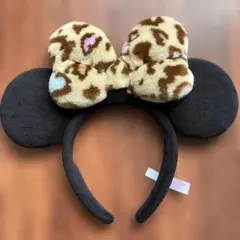 ミニー　ちゃん　ヒョウ柄　カチューシャ