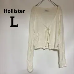 1点のみ✨ Hollister 【L】 アイボリー Vネック カーディガン 春のサムネイル