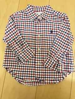 Ralph Lauren 12M チェック柄長袖シャツ　80㎝程度