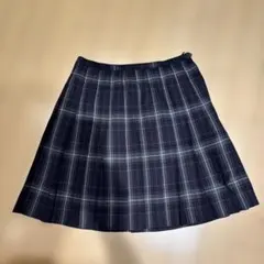 East boyネイビー系チェック プリーツスカート 11号