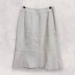 ヨンドシー Aライン フレアスカート M ベージュ 上品 ポリエステル