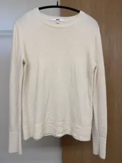 UNIQLO カシミヤ100% セーター　ホワイト　Lサイズ