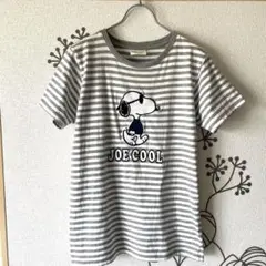 レディース　スヌーピー ワッペン　半袖Tシャツ　Lサイズのサムネイル