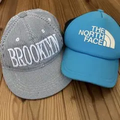 [ザノースフェイス] キッズ メッシュキャップ ストライプギャップ2個セット