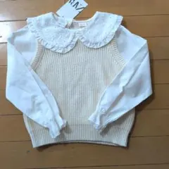 ZARAキッズフリル襟ニットトップス