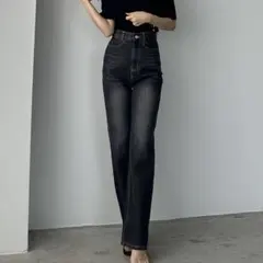 louere ハイウエストストレートデニム 高身長サイズST