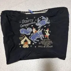 ボールアンドチェーン エコバッグ 黒 StarrycampGround 星座