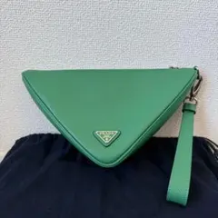 prada クラッチバッグ トライアングル ハンドバッグ ロゴ