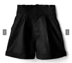 レザーショートパンツ[tu88]ハイウエスト 黒　グレイル　Sサイズ grl