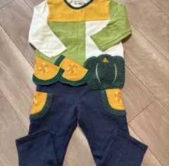 美品 babycheer かぼちゃセットアップ 100