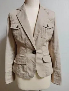 ミッシェルクラン　ベージュ テーラードジャケット
