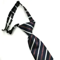 【キッズネクタイ】紺 ストライプ 簡単装着 フォーマル 調整可能