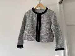 CLÉ des ZONES ノーカラージャケット グレー/ブラック 新品タグ付き