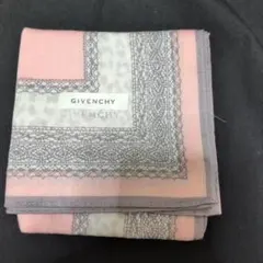 GIVENCHY ハンカチ ピンク レース柄 未使用
