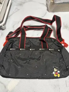 ミッキーマウス ショルダーバッグ 黒赤