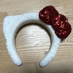 ハローキティー　カチューシャ　USJ 白