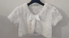 マザウェイズ　ホワイトファーボレロ 　130 ドレス