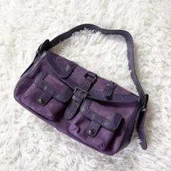 ☆人気のソーホー型☆ワンショルダーバッグ 型押し 紫 パープル y2k