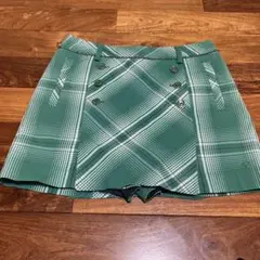 キャロウェイ　レディース ゴルフスカート風キュロット グリーン チェック柄のサムネイル