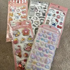 キティ　サンリオ　シールセット　コットンパフィ　シャカシャカ　平成はっぴーフォン