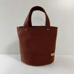 高島産8号帆布 オーバルトート 【チョコブラウン】ハンドメイド