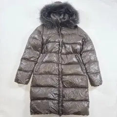 DUVETICA Deneb ロングダウンコート Aライン ラクーンファー 40