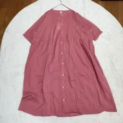 新品【ルピリアン】ワイドボイルワンピース　チェリーピンク系　フリーサイズ　ドット