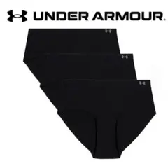 新品☆アンダーアーマー　UAピュアストレッチ ノーショー ヒップスター　黒　L