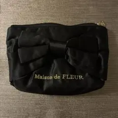 Maison de FLEUR リボンポーチ ブラックのサムネイル