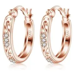 ピアス レディース ジルコニア シルバー925 金属アレルギー対応 18金