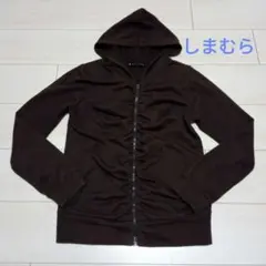 しまむら　FORTUNE COOKIES クシュクシュジップパーカー ブラウン