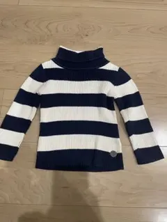 【90cm】 BREEZE ストライプタートルネックセーター 子供用